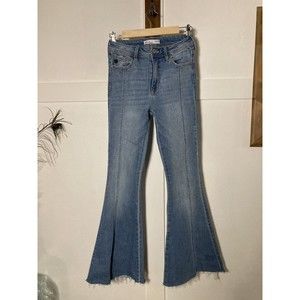 Women's KanCan Wide Legged Jeans Sz 26 High Rise Denim, Bellbottoms!